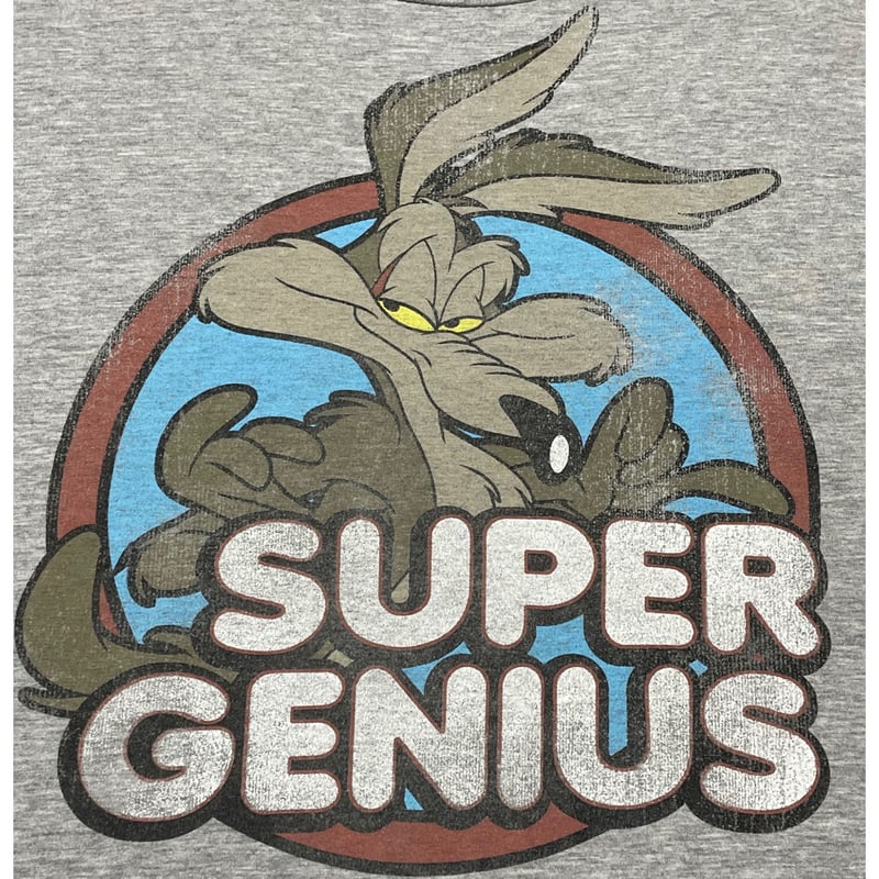 Looney Tunes Wile E. Coyote プリントTシャツ グレー Lサイズ |