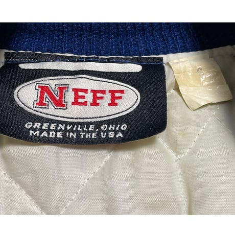 MADE IN USA製 NEFF アメリカンカレッジスタジャン ブルー Sサイズ