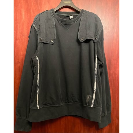 ROCAWEAR ミリタリースウェットトレーナー ブラック Lサイズ