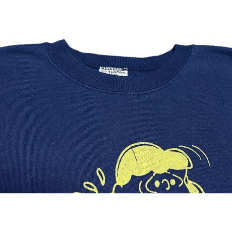 MADE IN USA製 STURDY SWEATS by Leeボディ VINTAGE SNOOPY LUCY スウェットトレーナー ネイビー Lサイズ