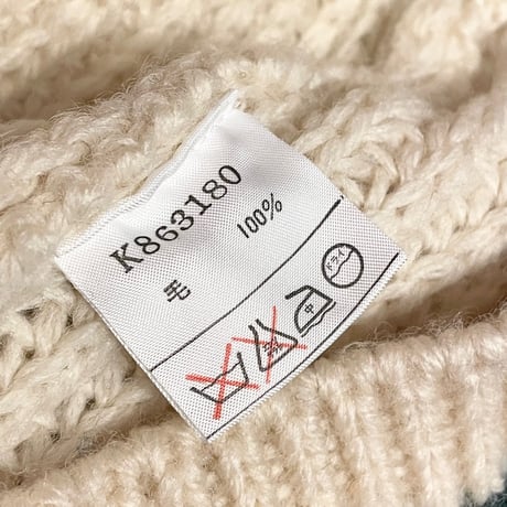 MADE IN ENGLAND製 KENT & CURWEN クルーネックウールセーター アイボリー Mサイズ