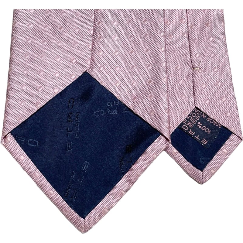 MADE IN ITALY製 ETRO ドット柄シルクネクタイ ピンク MADE IN ITALY製 ETRO ドット柄シルクネクタイ ピンク