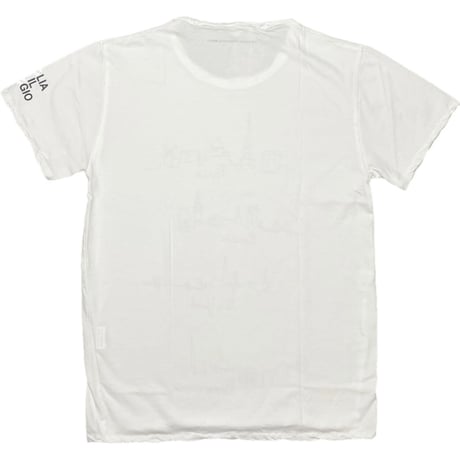 ★新品★ MADE IN ITALY製 MAGLIA「VIAGGIO」ロゴプリント クルーネックTシャツ ホワイト