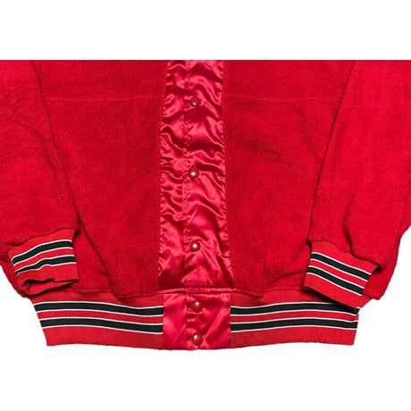 Awesome Boy × ichiryu made REMAKE FLEECE STADIUM JACKET レッド Lサイズ