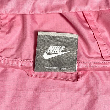 NIKE フルジップナイロンパーカー ピンク×パープル XLサイズ