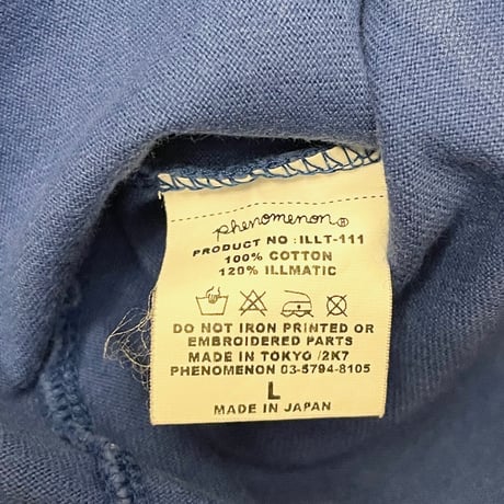 MADE IN JAPAN製 PHENOMENON 2007年モデル SOMETHING LIKE A PHENOMENON プリントTシャツ ブルー Lサイズ