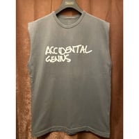 MADE IN UK製 ACCIDENTAL GENIUS ノースリーブTシャツ チャコールグレー Mサイズ
