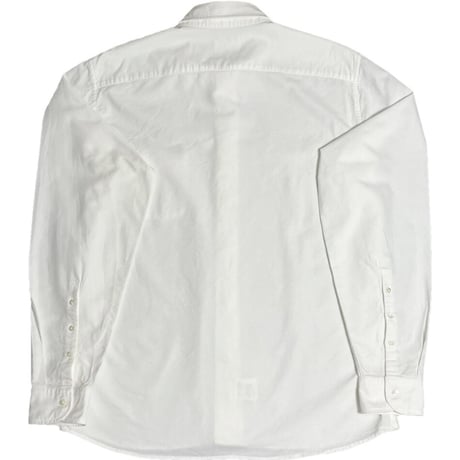 MADE IN ITALY製 Capri 長袖オックスフォードシャツ ホワイト Lサイズ