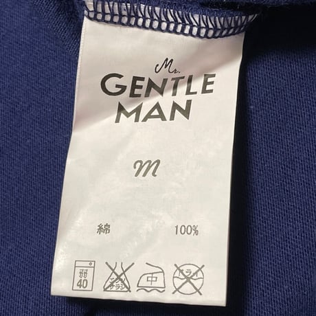MISTERGENTLEMAN クルーネック半袖プリントTシャツ ネイビー Mサイズ