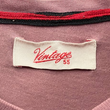 MADE IN PORTUGAL製 Vintage55 VネックＴシャツ パープル Sサイズ