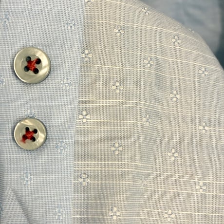 MADE IN ITALY製 PRANDI 長袖ボタンダウンシャツ サックスブルー Sサイズ