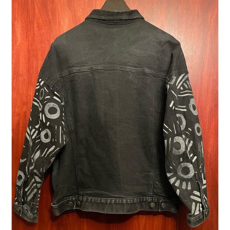 希少 MADE IN USA製 ROCKERS NYC ブラックストレッチデニムジャケット ブラック Sサイズ