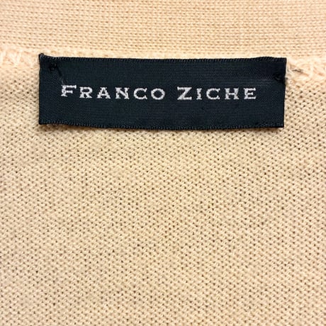 MADE IN ITALY製 FRANCO ZICHE ヴァージンウール ニットベスト イエロー M/50サイズ
