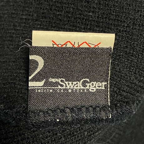 レア MADE IN JAPAN製 SWAGGER 初期モデル 3D刺繍ワッペン付きアクリルウールニット帽 ダークネイビー Fサイズ
