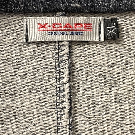 MADE IN ITALY製 X-CAPE ニットスウェットテーラードジャケット インディゴ XLサイズ