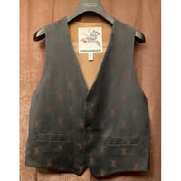 レア MADE IN JAPAN製 PHENOMENON 2008年モデル クワガタ柄 ウールジレベスト チャコールグレー Mサイズ