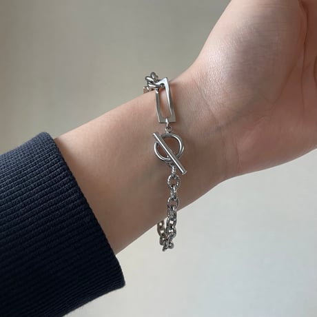 Mix chain bracelet /silver