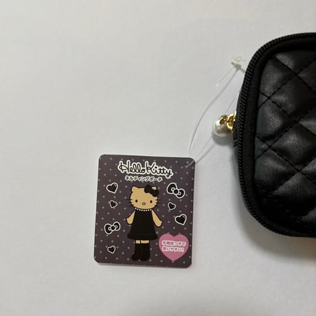 沖縄★ハローキティ★キルティングポーチ★ブラック送料込