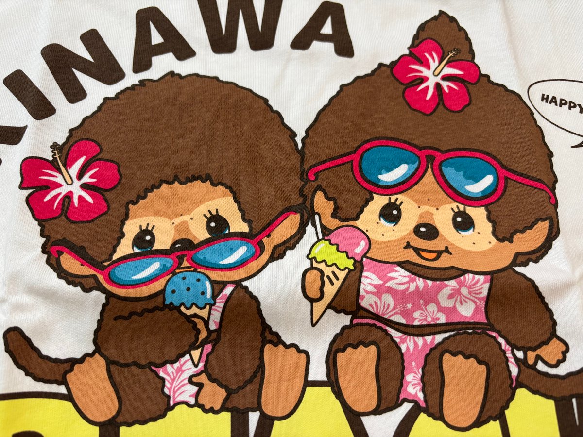 沖縄限定☆モンチッチ☆ビーチサングラスTシャツ☆タグもかわいい