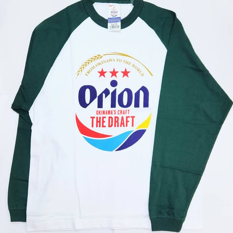 沖縄★オリオンビールラグランロングスリーブＴシャツ★グリーン