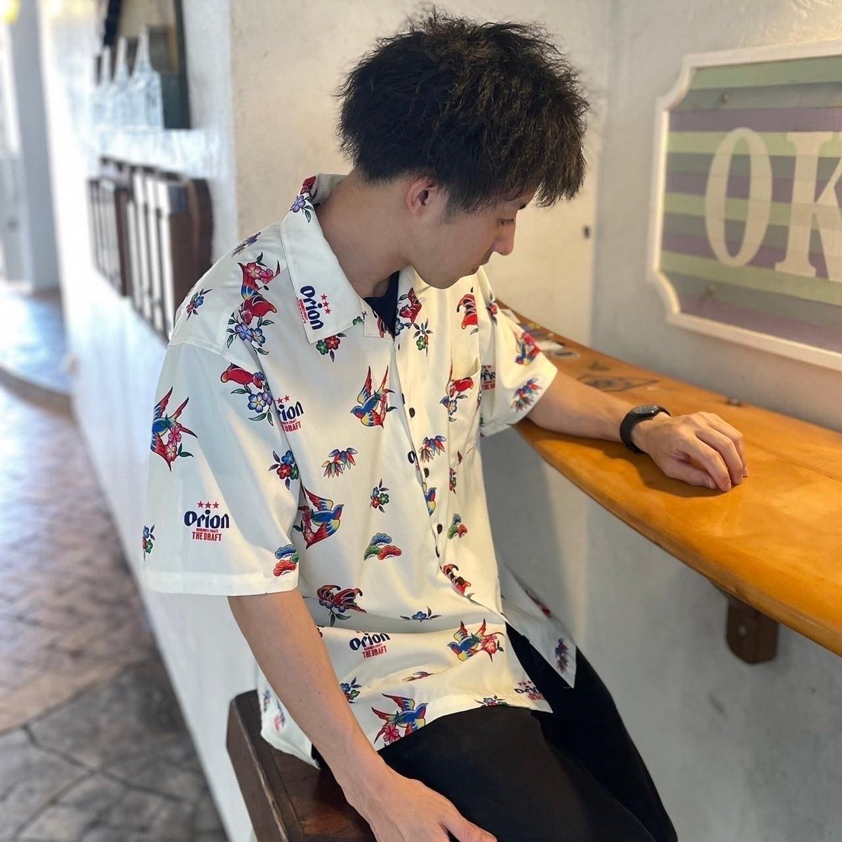 Orion オリオンビール アロハシャツ XL カラフルプリント（楽天