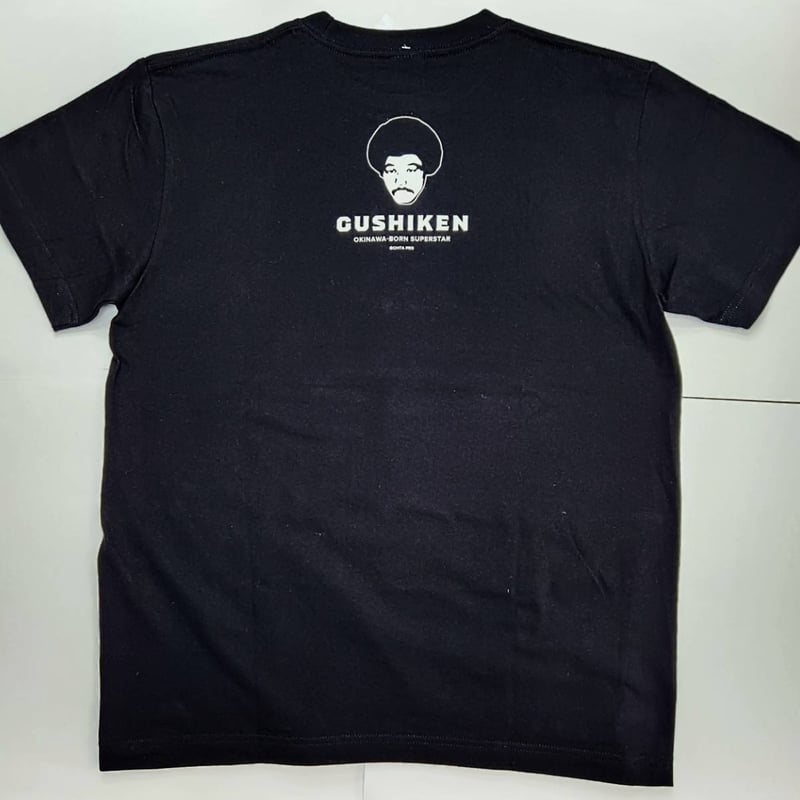 沖縄☆具志堅用高Tシャツ☆公式ライセンスグッズ☆黒☆バックプリント