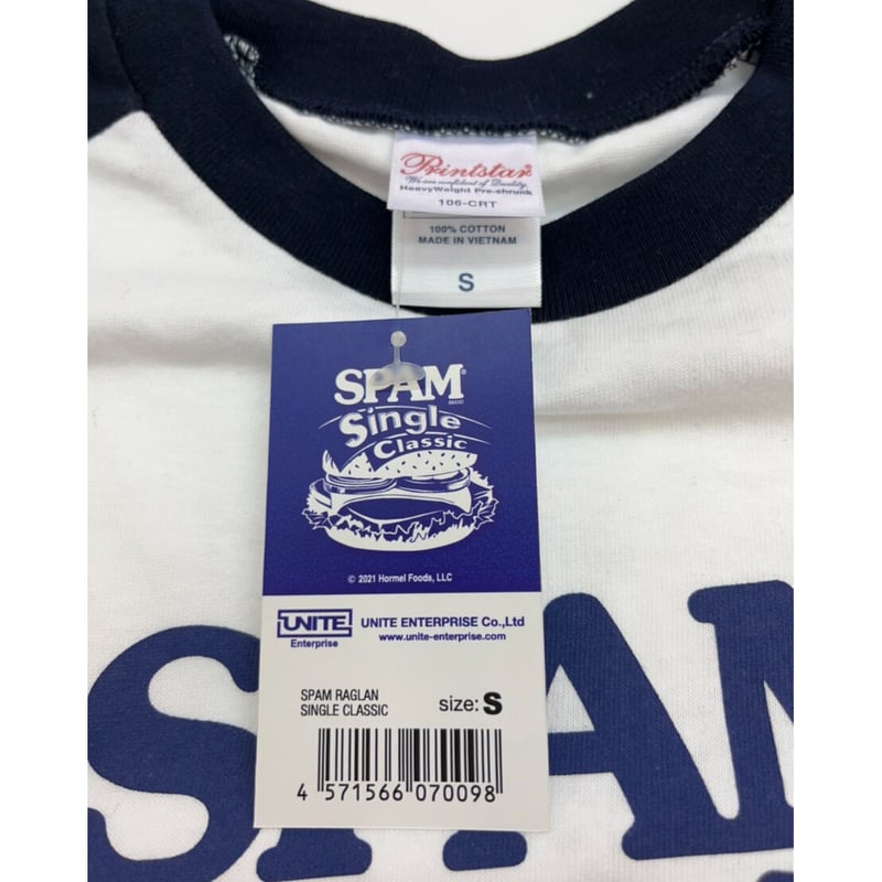 沖縄☆SPAMラグランTシャツ☆プリントスター☆Sサイズ～XLサイズ