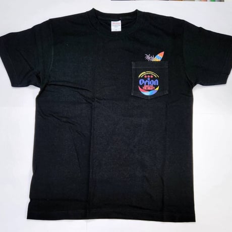 店頭で大人気！！オリオンポケットＴシャツ★サーフ柄 黒