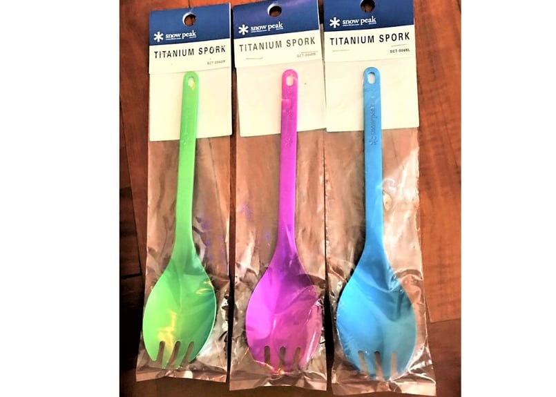 スノーピーク (snow peak) 先割れスプーン 紫・緑 ・青 国内未 スノーピーク (snow peak) 先割れスプーン 紫・緑 ・青 国内未