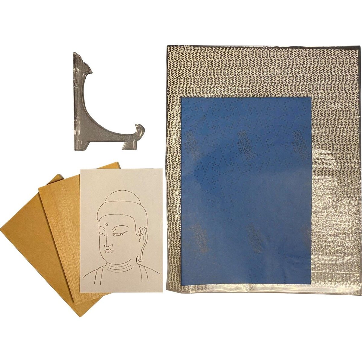 やさしい仏像彫刻 レリーフ編 〜如来セット〜葉書サイズ | 立花麟士 購買所