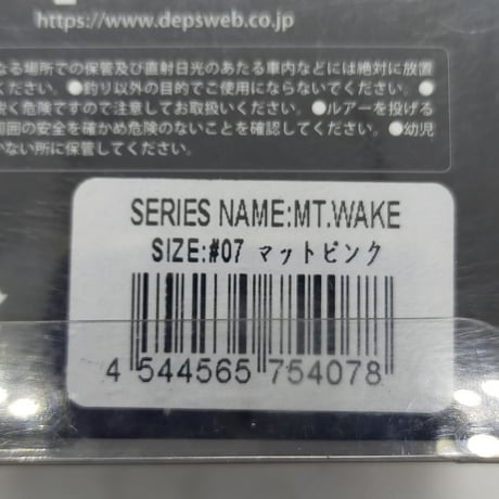 デプス/  MT.WAKE