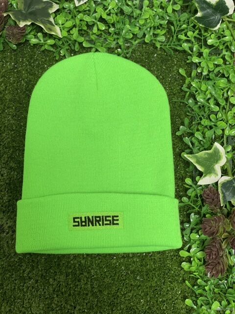 蛍光グリーン ニット帽 ロゴ入り 新品 sanrise ニット帽】蛍光グリーン※数量限定 | SANRISE Online Store
