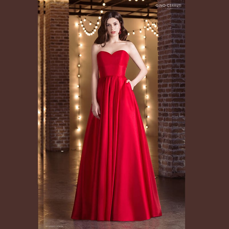 ジャンク品　高級スタンダード　ドレス　ズデンカアルコ製　英国製　ネオンレッド　M No.14055 ドレス赤・青・紺・グリーンサテンフレアーゴージャスドレス