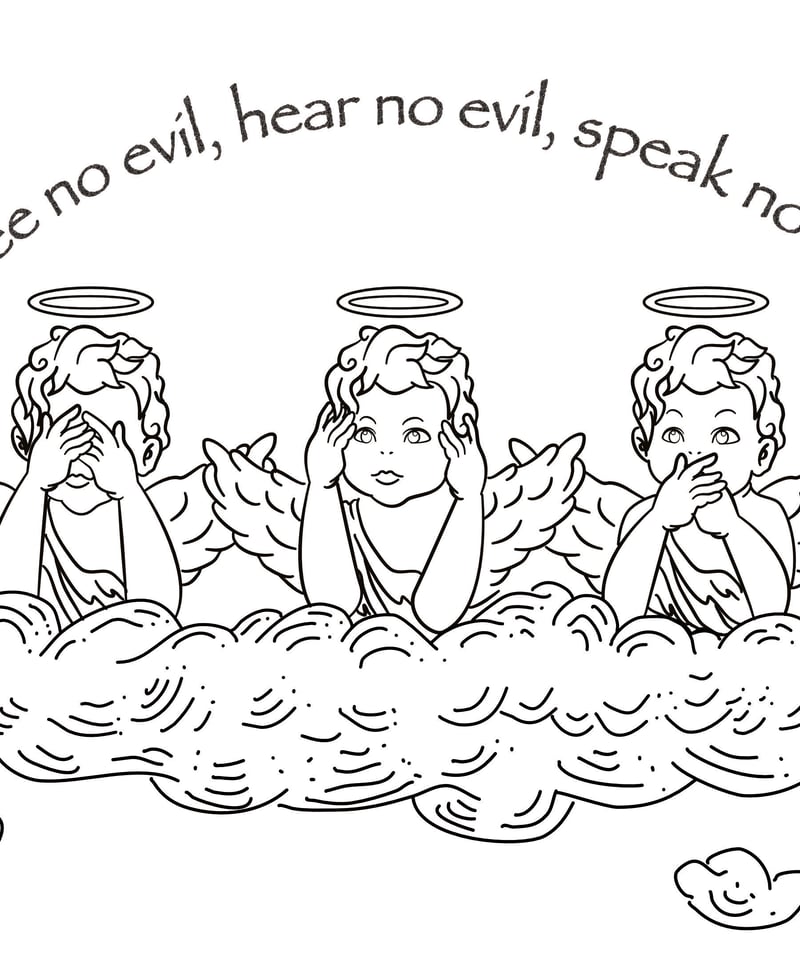 See no evil, hear no evil, speak no evil T-シャツ ...