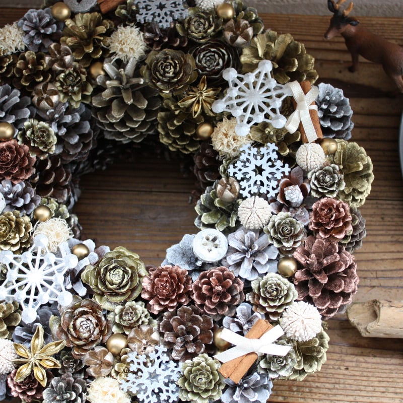 out       Natural  Xmas✩⡱木の実のクリスマスリース✩⡱ out Natural Xmas✩⡱木の実のクリスマスリース✩⡱