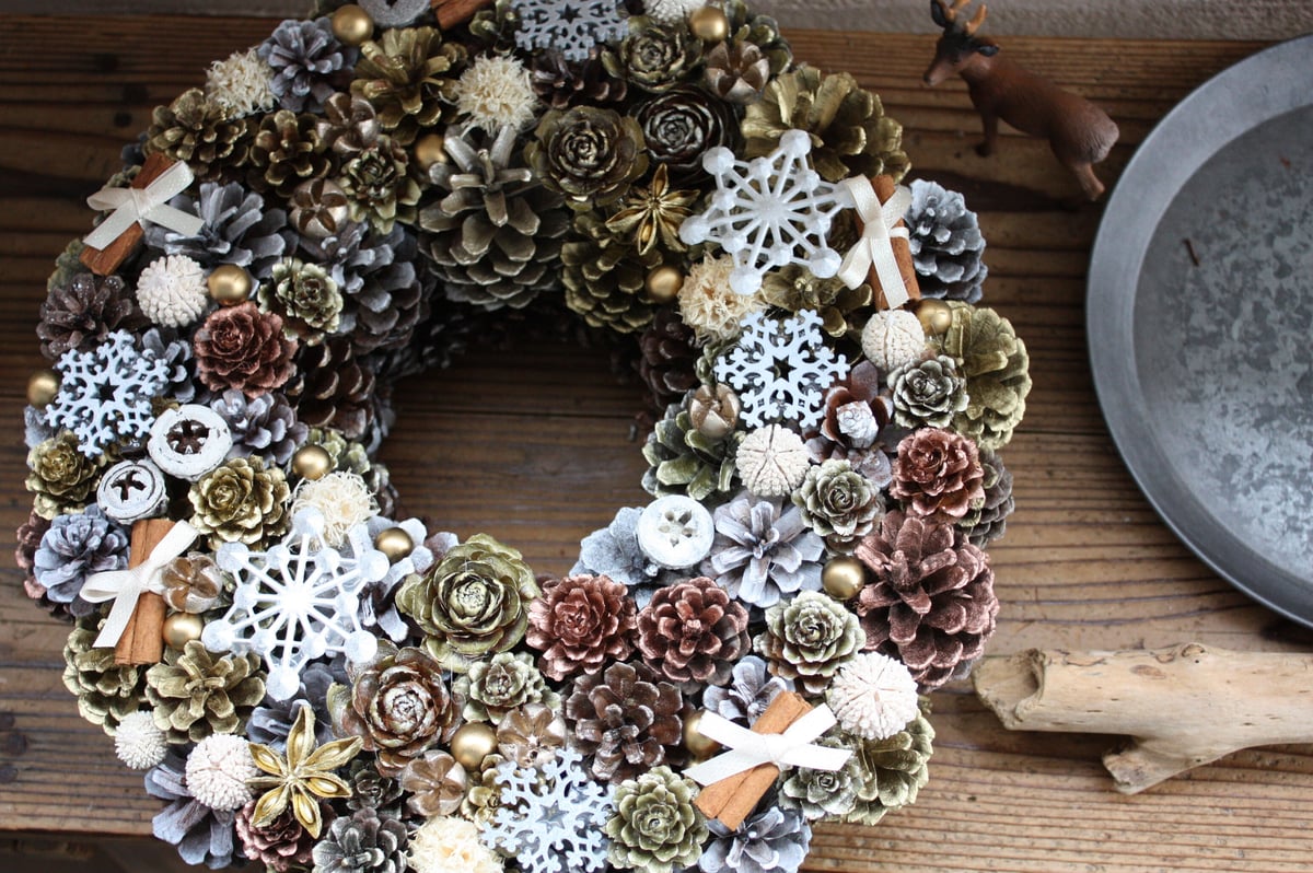 木の実のリース  autumn&winter  ◈19cm◈ 木の実のリース autumn&winter ◈19cm◈