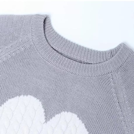 ハートモチーフ ニット 4色展開