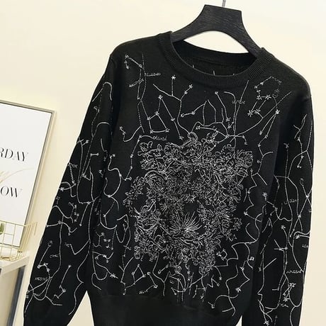 サインステッチ ニット 2色展開