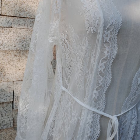 【White即納】ロングレースカバーアップ 2色展開
