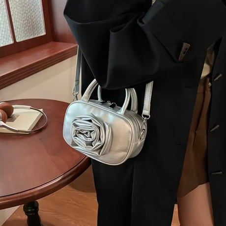 ローズデザインレザーバッグ 4色展開