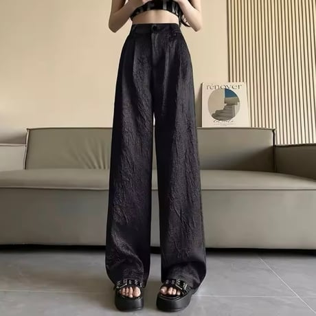 ジャガードハイウエストパンツ 3色展開