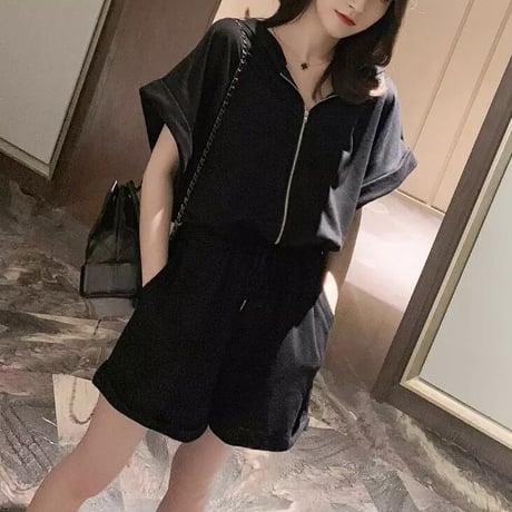 ジッパースウェット ロンパース 2色展開