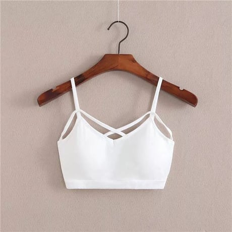 【White即納】カットアウト ストラップブラ 2色展開