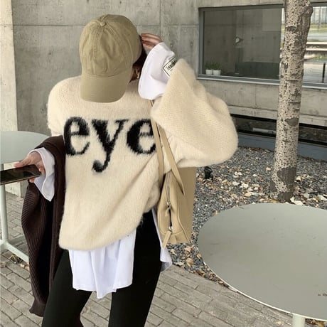 eyeロゴ プルオーバーニット 2色展開