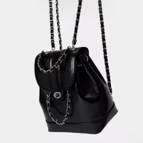 エコレザー チェーンバックパック 6色展開