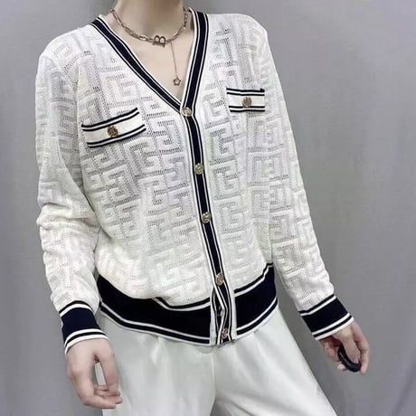 モダンライン カーディガン 2色展開