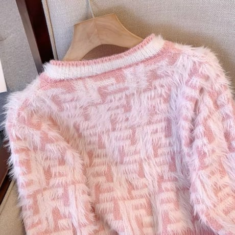 モヘアパステルニットカーディガン 2色展開