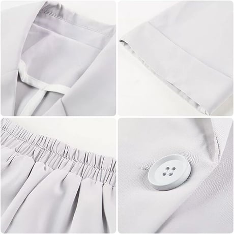 【LightBlueMサイズ即納】カラージャケット パンツセットアップ 2色展開