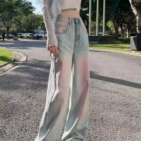 ブラッシュピンクデニムパンツ