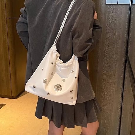 シルバービジュー レザーバッグ 3色展開